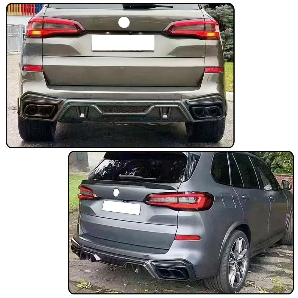 G05 Carbon Fiber Rear Diffuser for BMW X5 G05 M Sport 2019-2024 | Rear Bumper Lip Apron Lower Diffuser Splitters Canard Prote