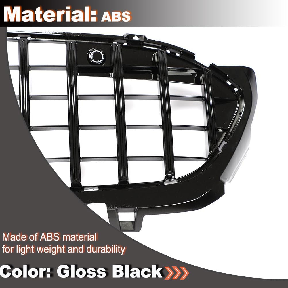 W177 Front Grille Compatible with Mercedes-Benz A Class W177 A200 A220 A250 2019-2020 ABS Auto Bumper Kidney Grill Cover Body