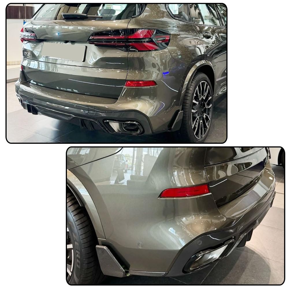 Real Carbon Fiber Rear Bumper Diffuser Fits for BMW X5 G05 M Sport LCI 2024-2026 Lower Bumper Lip Spoiler Body Kit Factory Ou