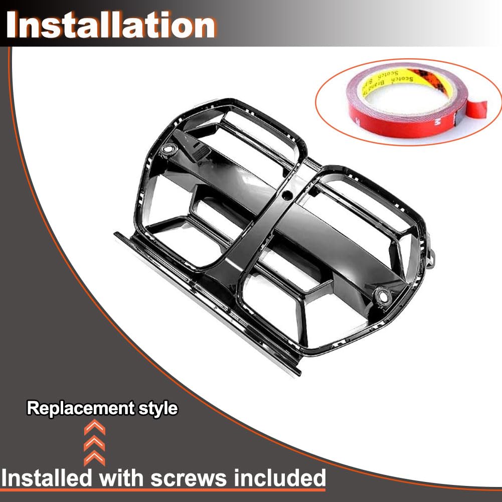 Front Bumper Grill Kidney Grille for BMW G80 M3 G82 G83 M4 2021-2025 Gloss Black Grille Replacement Style