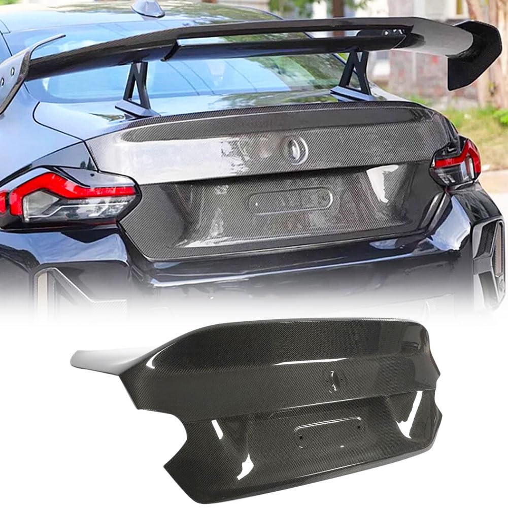 Carbon Fiber Rear Trunk Lid Cover Compatible with BMW 2 Series G87 M2 Coupe 2-Door 2023-2025 Replacement Rear Trunk Spoiler B