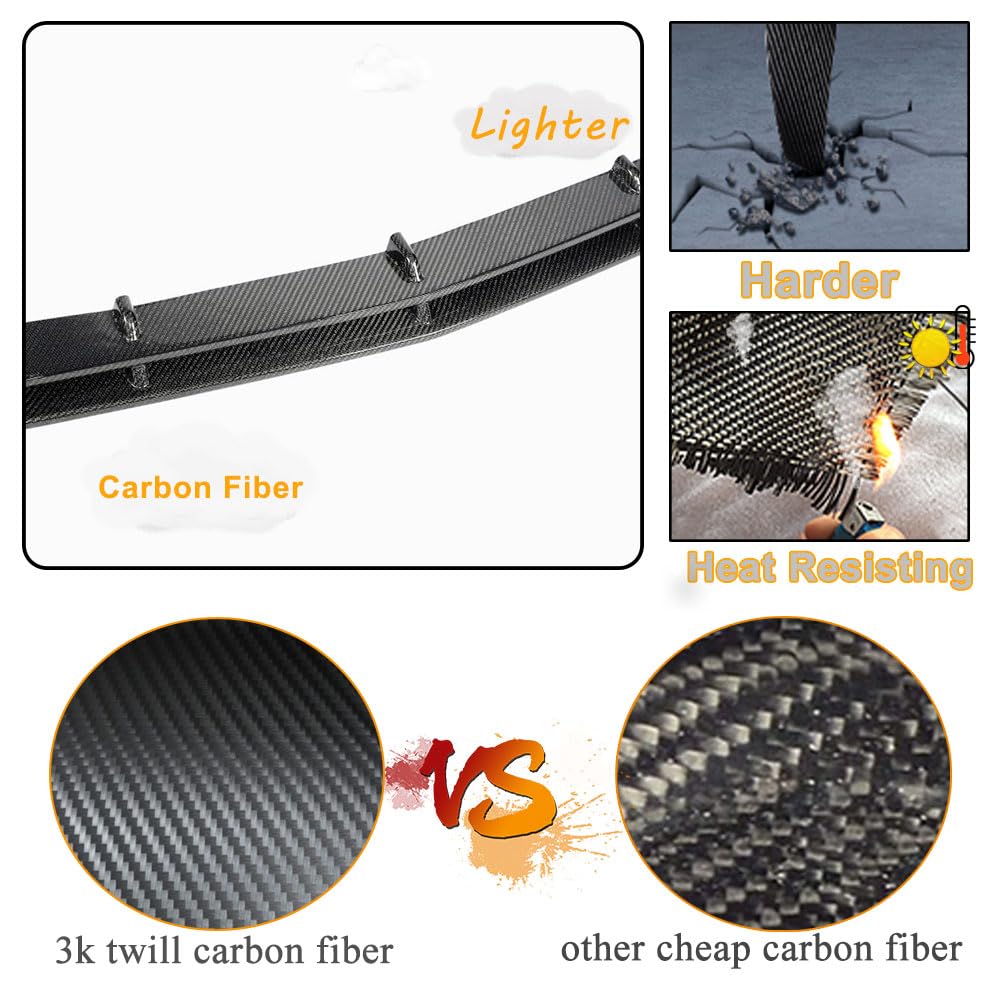 Real Carbon Fiber Front Lip for Mercedes Benz C Class W205 C63 AMG Sedan 2015-2019 Front Bumper Lip Chin Spoiler Splitter Pro