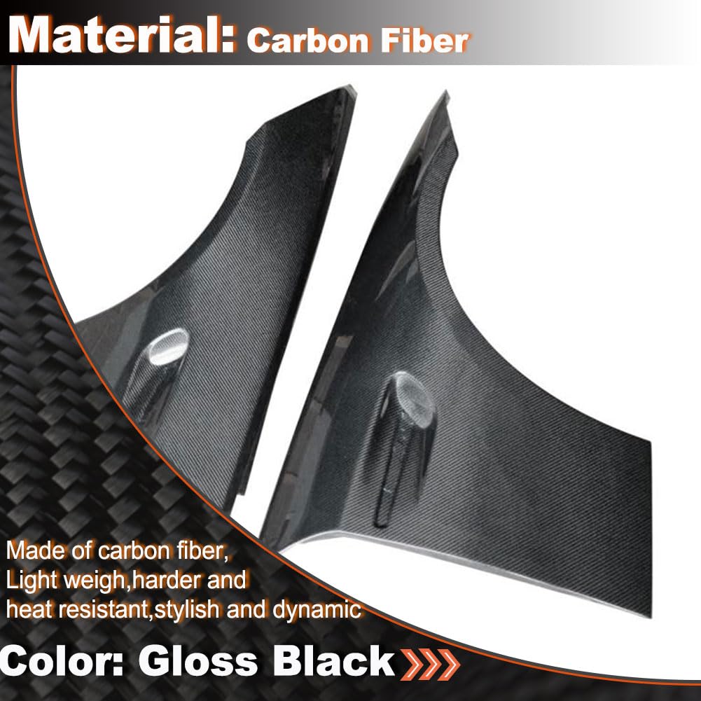 Carbon Fiber Side Fender Vent for BMW E90 325i 328i 330i Base Sedan 4-Door 2005-2013 Front Air Intake Scoop Cover Trim Factor