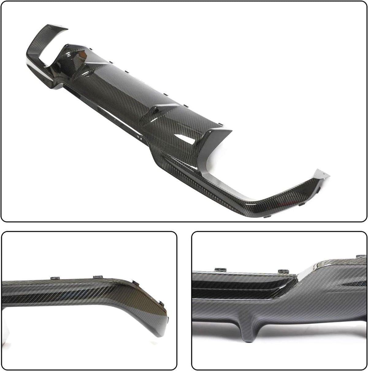 F93 Dry Carbon Fiber Rear Bumper Diffuser Compatible with BMW F93 M8 Gran Coupe Sedan 4-Door 2019-2022 Auto Lower Bumper Lip