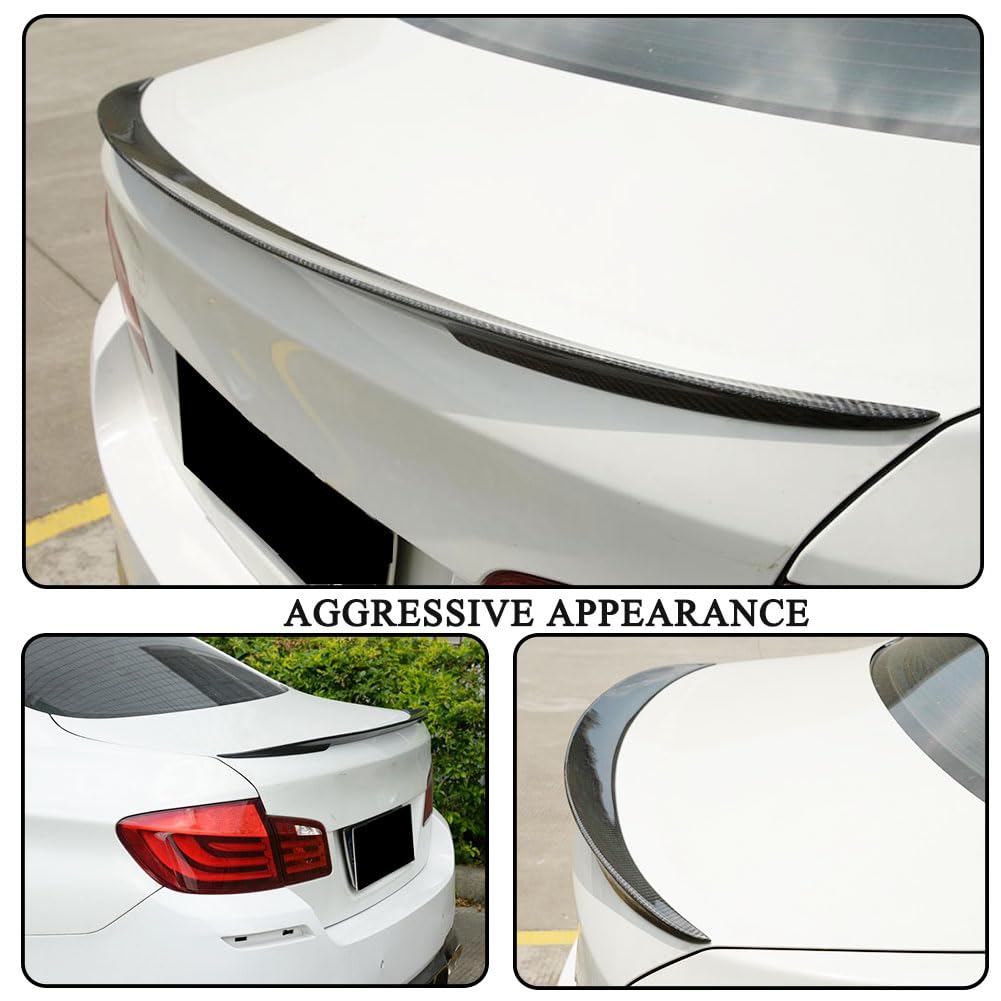F10 Carbon Fiber Trunk Spoiler Compatible with BMW 5 Series F10 2011-2016 520i 528i 530i 535i M Sport M-Tech M5 Car Rear Boot