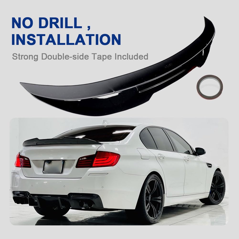 Trunk Spoiler Compatible with 2010-2016 BMW 5 Series F10 and M5 F10 Car Rear Boot Lid Highkick Wing Lip Factory Outlet