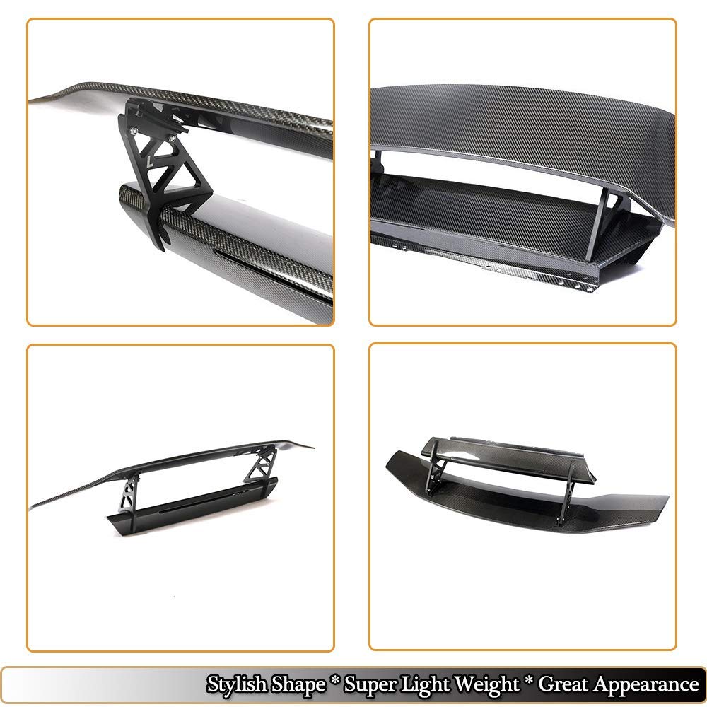 Carbon Fiber Trunk Spoiler Compatible with Lamborghini Huracan LP580 LP610 Coupe 2014-2018 Racing Rear Boot Wing Spoiler
