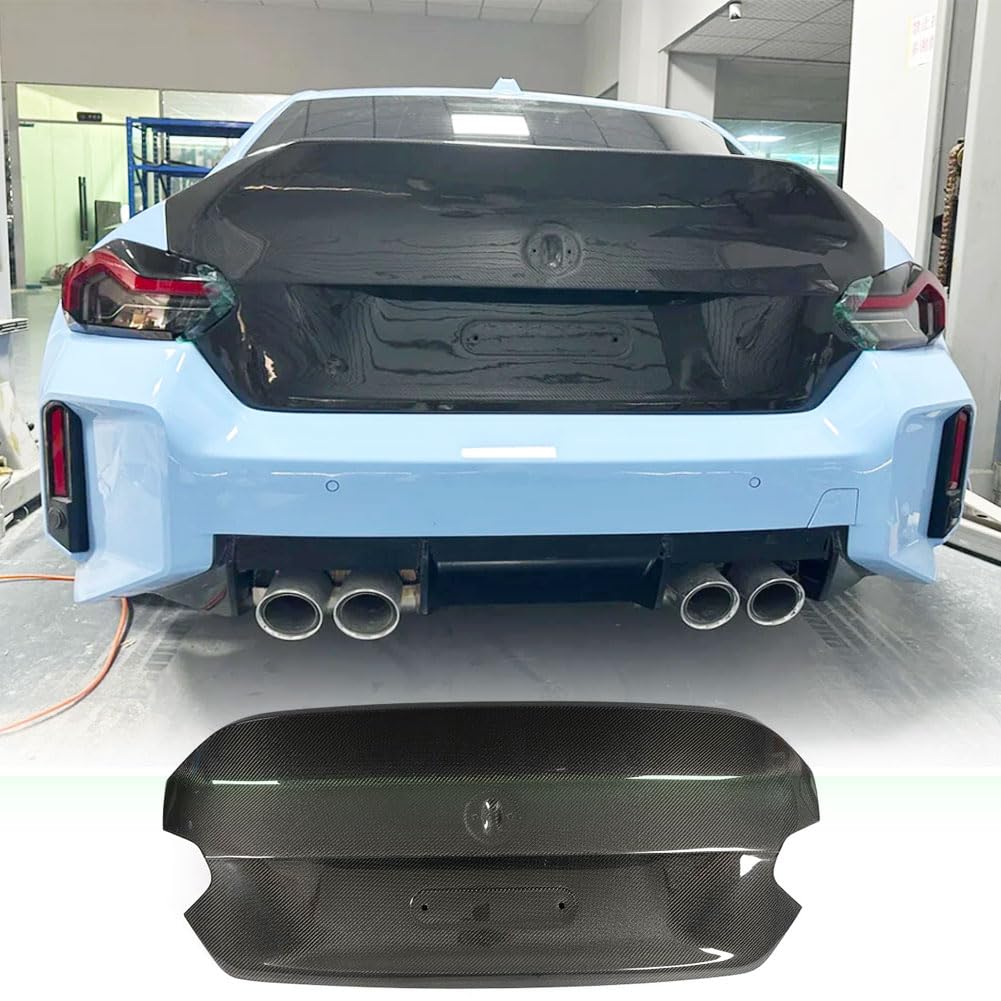 Carbon Fiber Rear Trunk Lid Cover Compatible with BMW 2 Series G87 M2 Coupe 2-Door 2023-2025 Replacement Rear Trunk Spoiler B