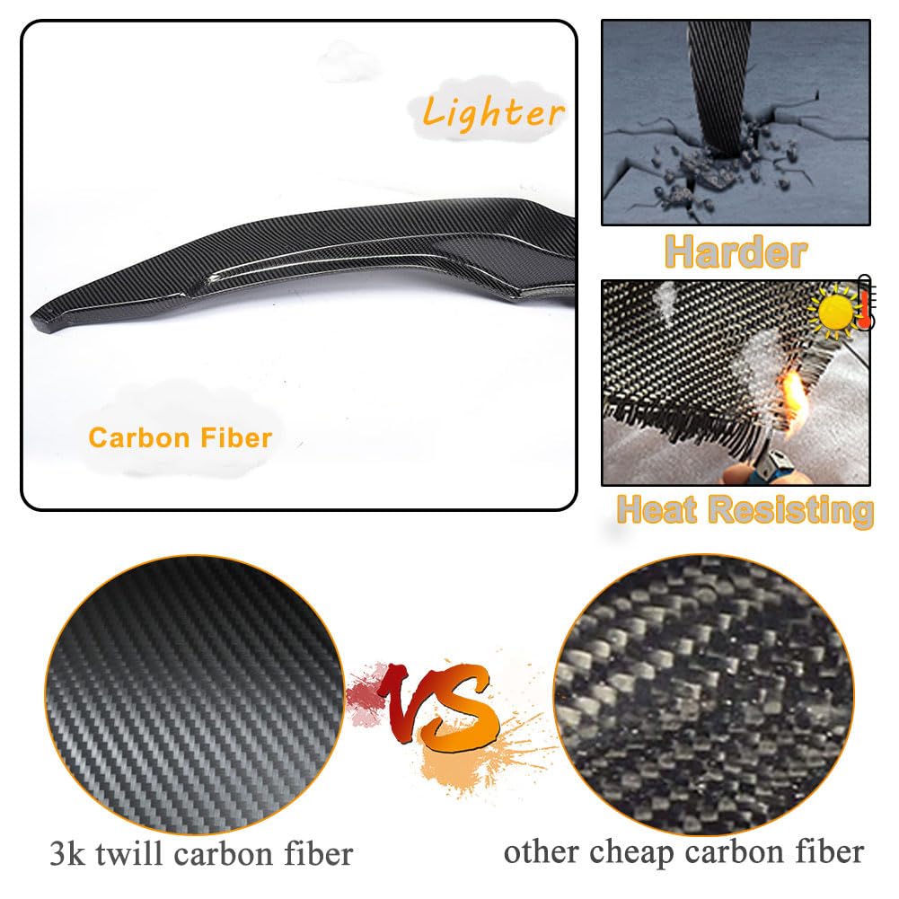 Carbon Fiber Front Lip Compatible with 2015-2020 BMW F80 F82 M3 M4 Front Splitter Bumber Lower Protector Air Dam Chin Spoiler