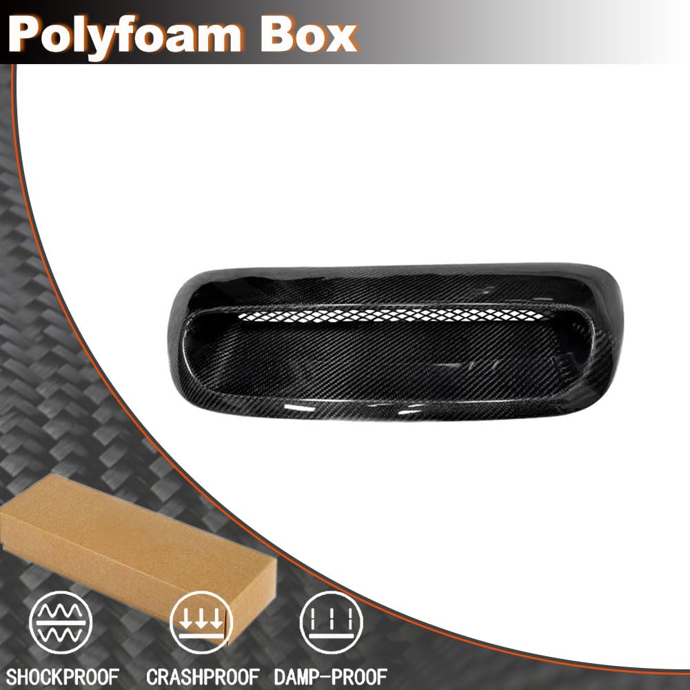 Real Carbon Fiber Front Hood Scoop Vents Compatible with BMW Mini Cooper S F56 2006-2013 Engine Hood Air Intake Vent Trim Ace