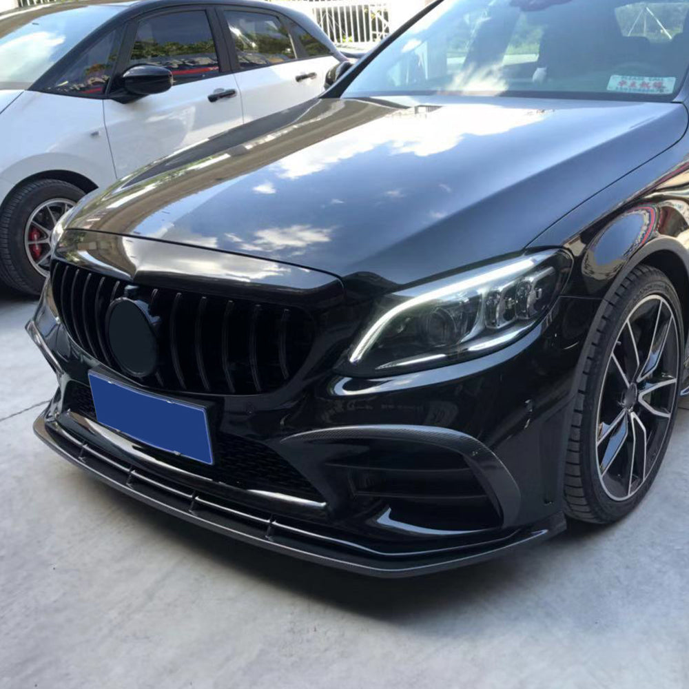 ST Style Carbon Fiber Front Lip for Mercedes C43 AMG W205 Facelift (2019-2021)