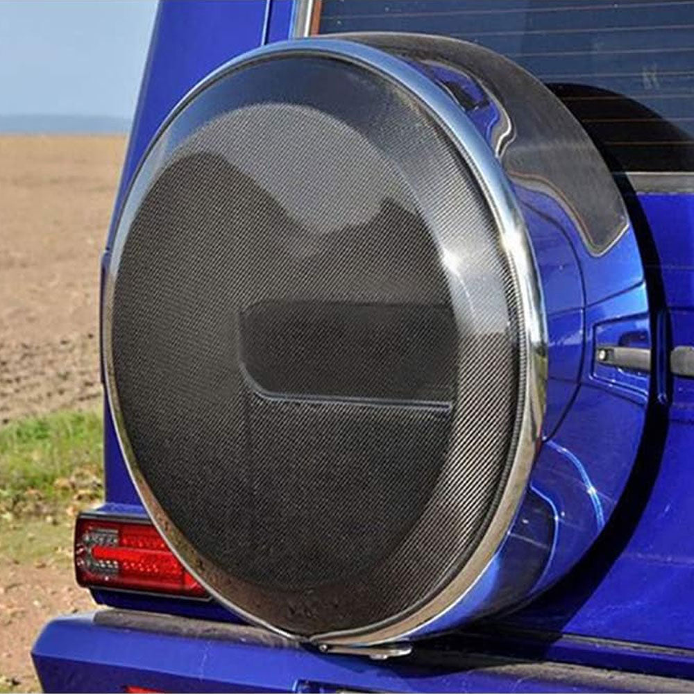 ST Style Carbon Fiber Spare Wheel Tire Cover For Mercedes Benz G‑Class W463 (2013-2018)