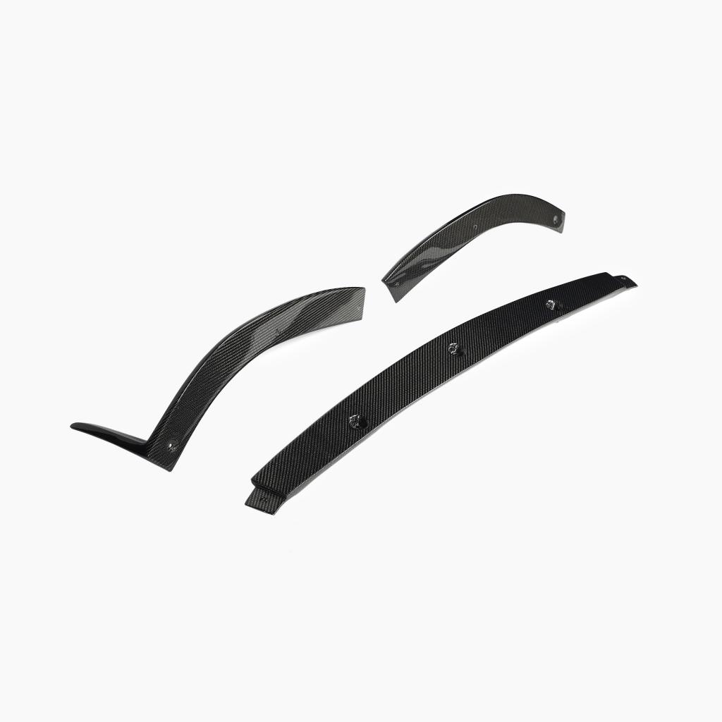 Mercedes-Benz C63 AMG W205 Carbon Fiber Front Lip-carbon weave closeup