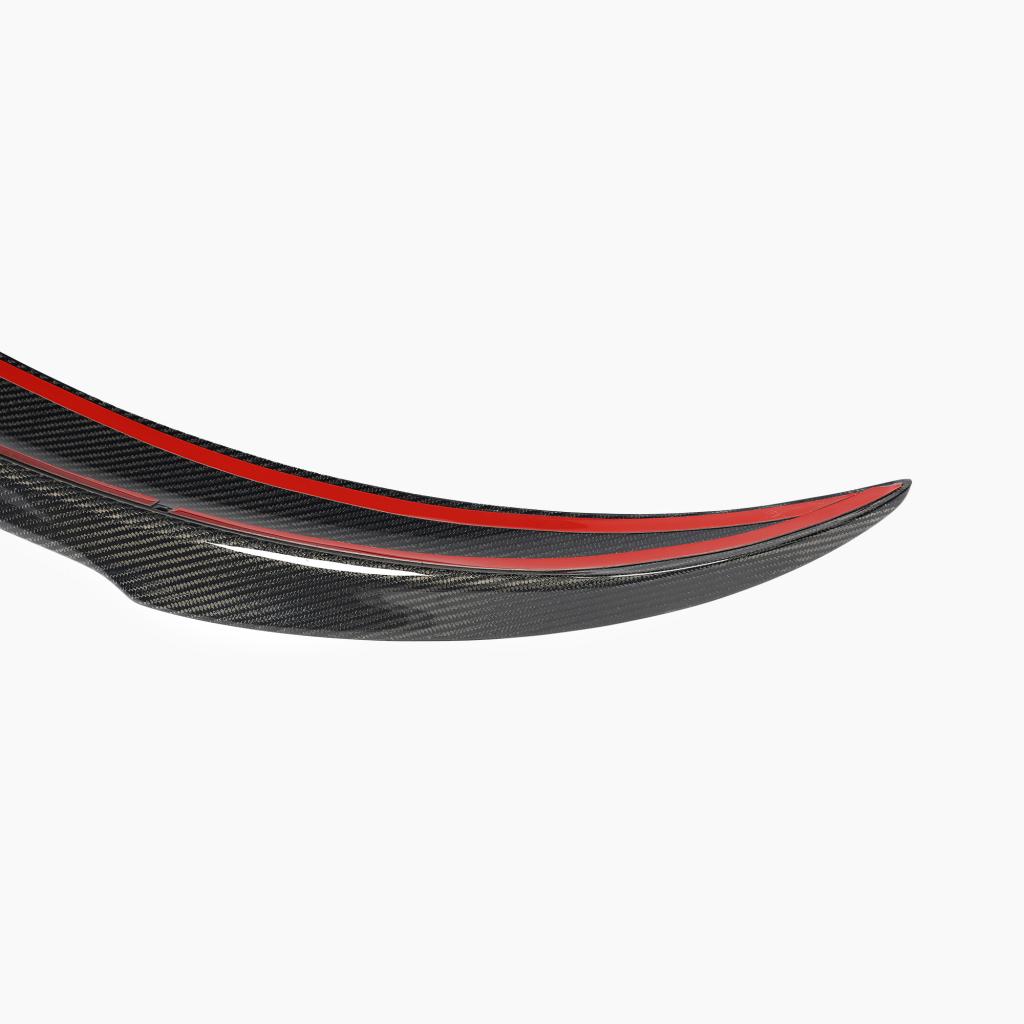 Mercedes-Benz C‑Class C205/C43 C63 AMG Coupe Carbon Fiber Trunk Spoiler-carbon weave closeup