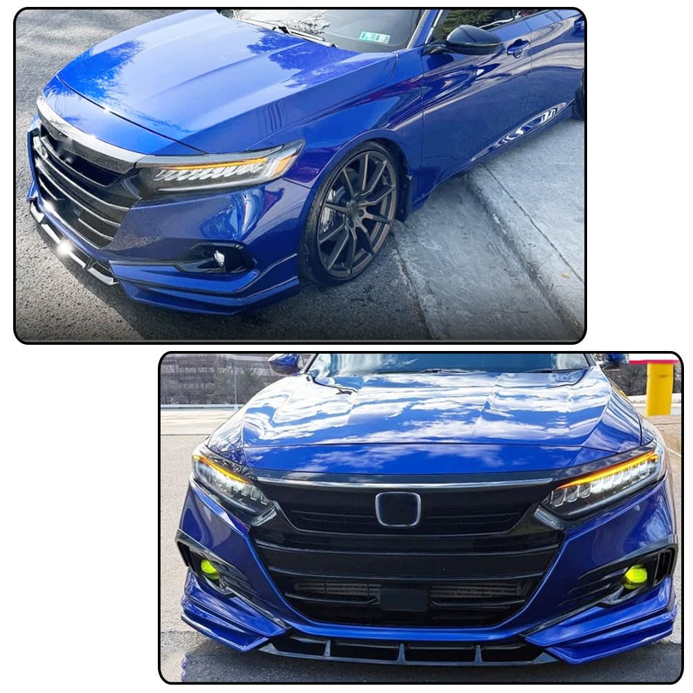 Front Bumper Lip Splitter for Honda Accord 2021-2022 Still Night Pearl Blue | Front Lip Splitter Air Dam Bumper Protection Sp