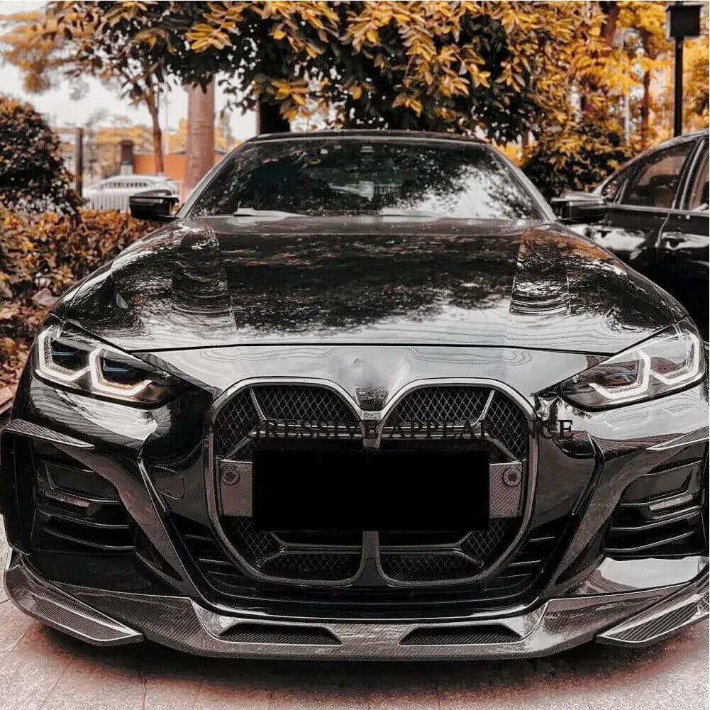 Dry Carbon Fiber Front Bumper Grille for BMW G22 G23 430i Coupe Convertible 2Door 2021-2023 Auto Racing Grid Front Kidney Gri