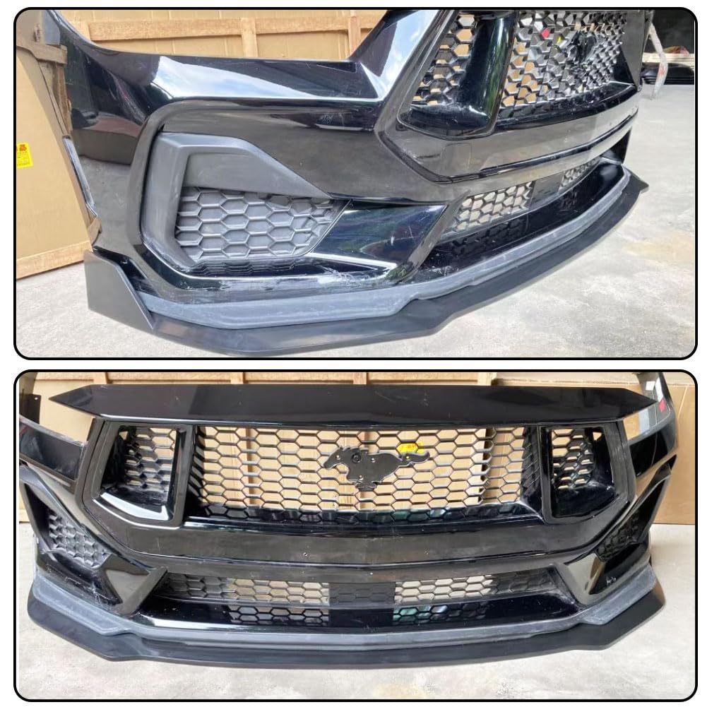 Front Bumper Lip Fits for Ford Mustang Coupe Dark Horse/Dark Horse Premium/EcoBoost/GT 2024-2025 for Mustang Convertible EcoB