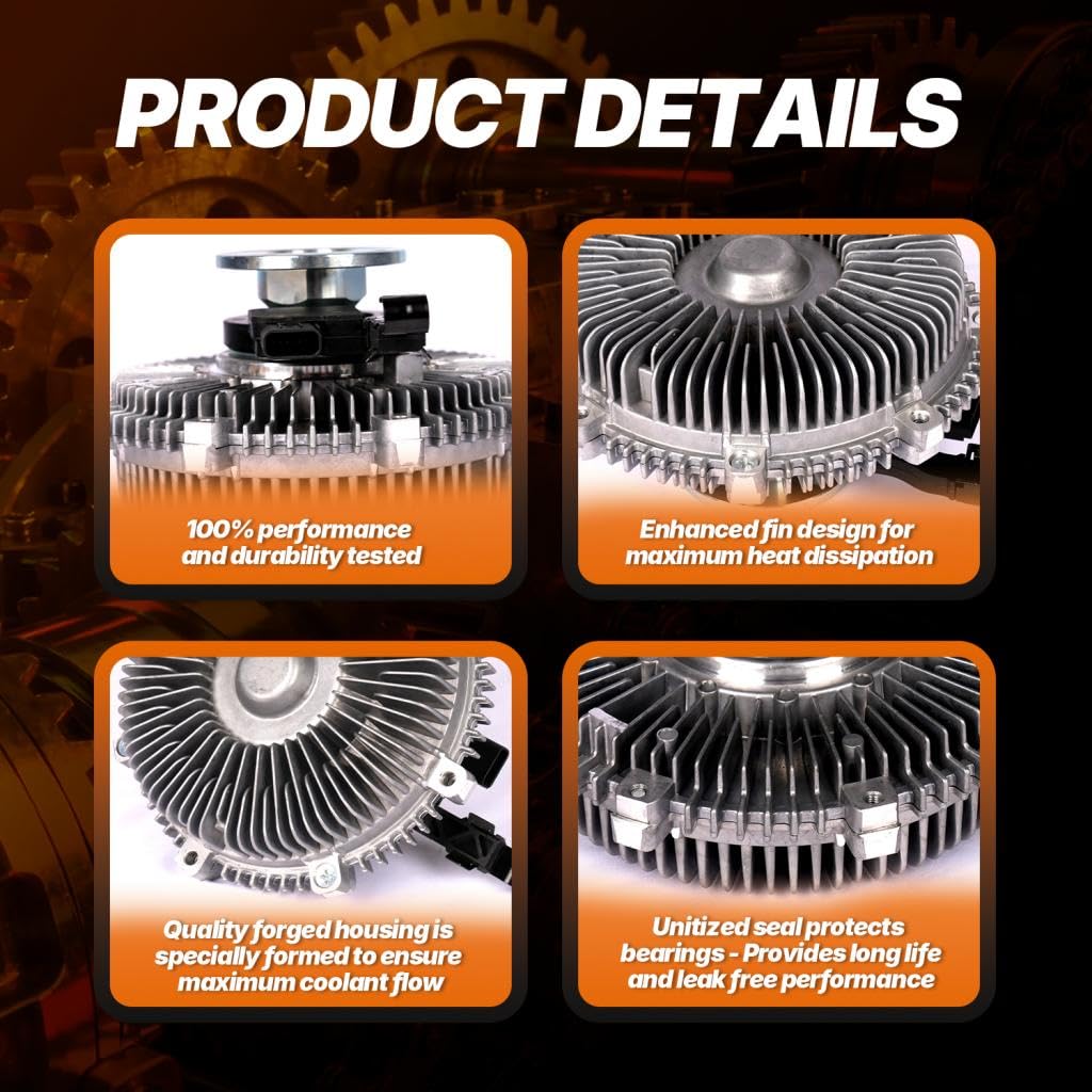 210825X20A Engine Cooling Fan Clutch Compatible with Infiniti QX56 QX80/for Nissan Armada NV2500 NV3500 Titan V8 5.6L