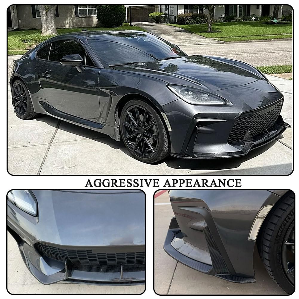 Carbon Fiber Front Bumper Lip for Toyota GR86 &for Subaru BRZ 2022-2024 | Abrasion-Resistant Robust Lip Body Kit Bumper Split