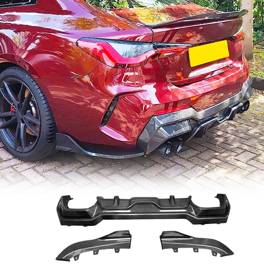 Real Carbon Fiber Rear Diffuser Lip for BMW 4 Series G22 Coupe 2021-2024 G23 Convertible M-Sport 2-Door Lower Bumper Lip Spoi