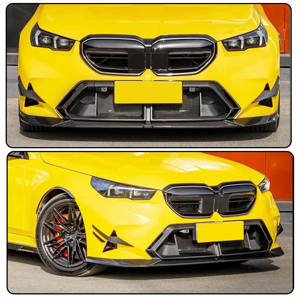 Dry Carbon Fiber Front Lower Grille Replace Compatible with BMW 5 Series G90 G99 M5 2024-2025 Front Grille Frame Bumper Grill