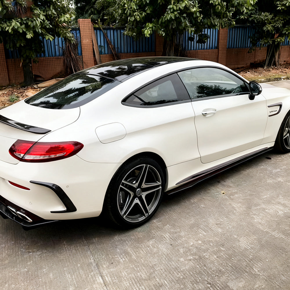 ST Style Carbon Fiber Side Skirts for Mercedes-Benz C63 AMG W205 Pre‑Facelift Coupe (2015-2018)
