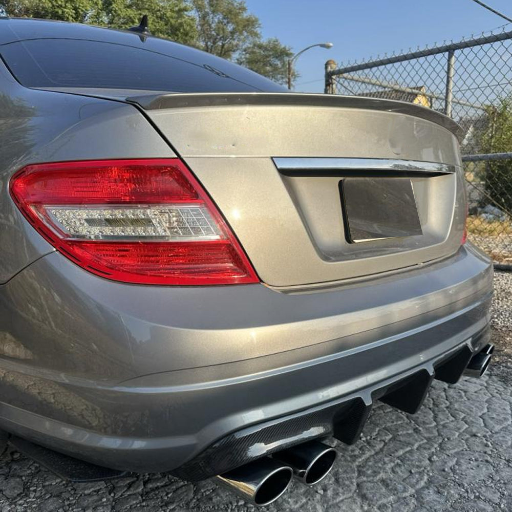 TMS Style Carbon Fiber Rear Diffuser for Mercedes Benz C63 W204 Pre-Facelift (2008-2011)