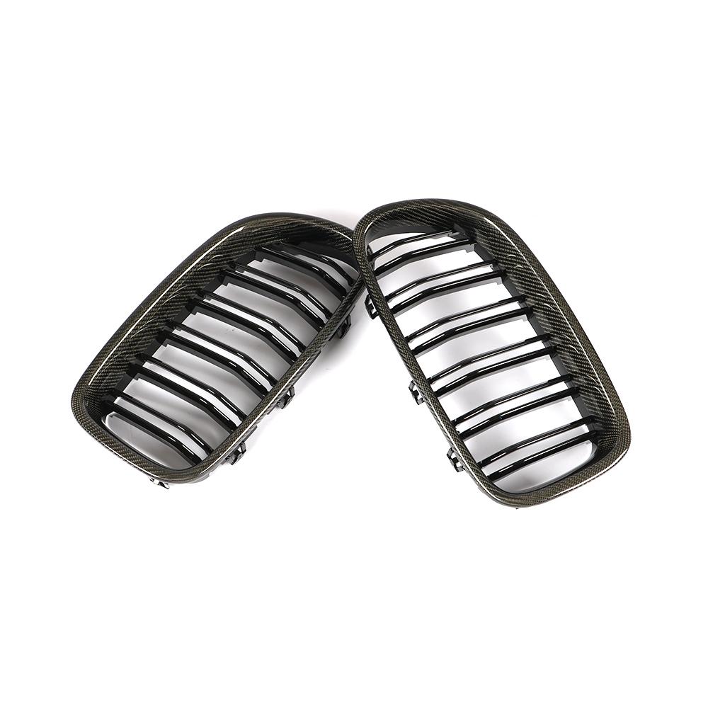 ST Style Carbon Fiber Dual Slat Front Grille for BMW 5 Series F10/F11 (2010–2017)