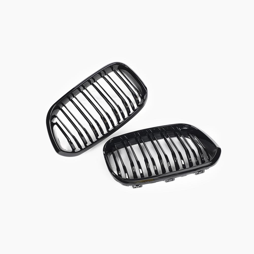 Dual Slat Gloss Black Kidney Grill for BMW 1 Series F20/F21 LCI (2015-2019)