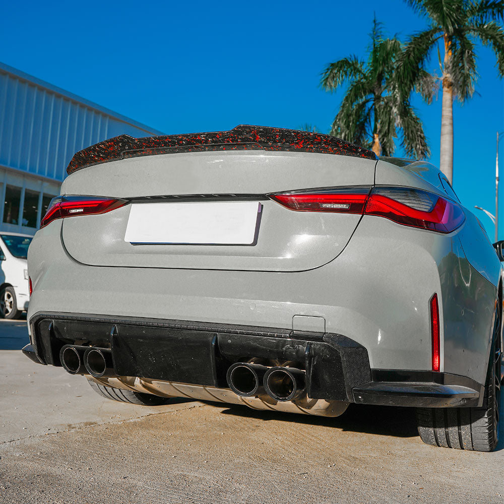PSM Style Forged Fiber Trunk Spoiler for BMW 4 Series G22, M4 G82 (2021+)