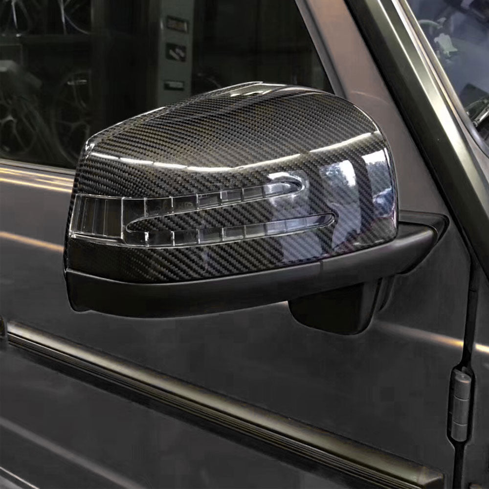 ST Style Carbon Fiber Mirror Caps For Mercedes-Benz R/ML/GLE/GLS/G Class