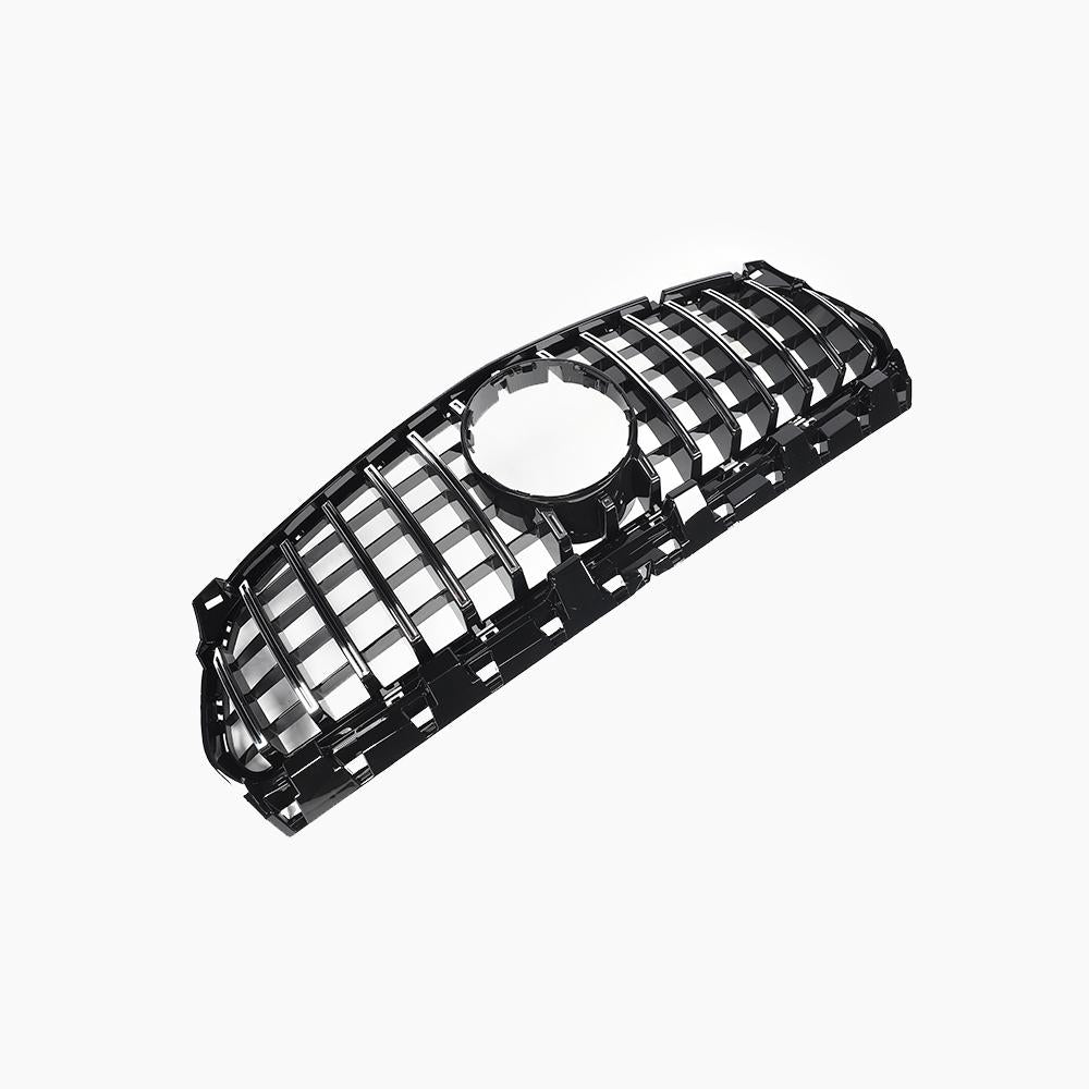 Benz c117 front upper grille -side angle view