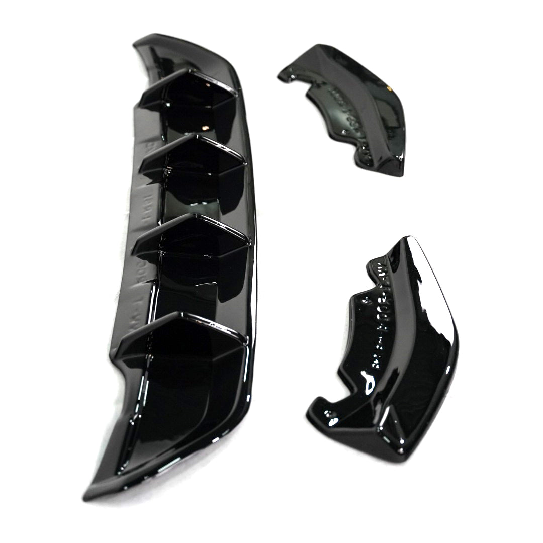 Gloss Black Rear Diffuser for Volkswagen T-Roc Facelift (2017-2021)