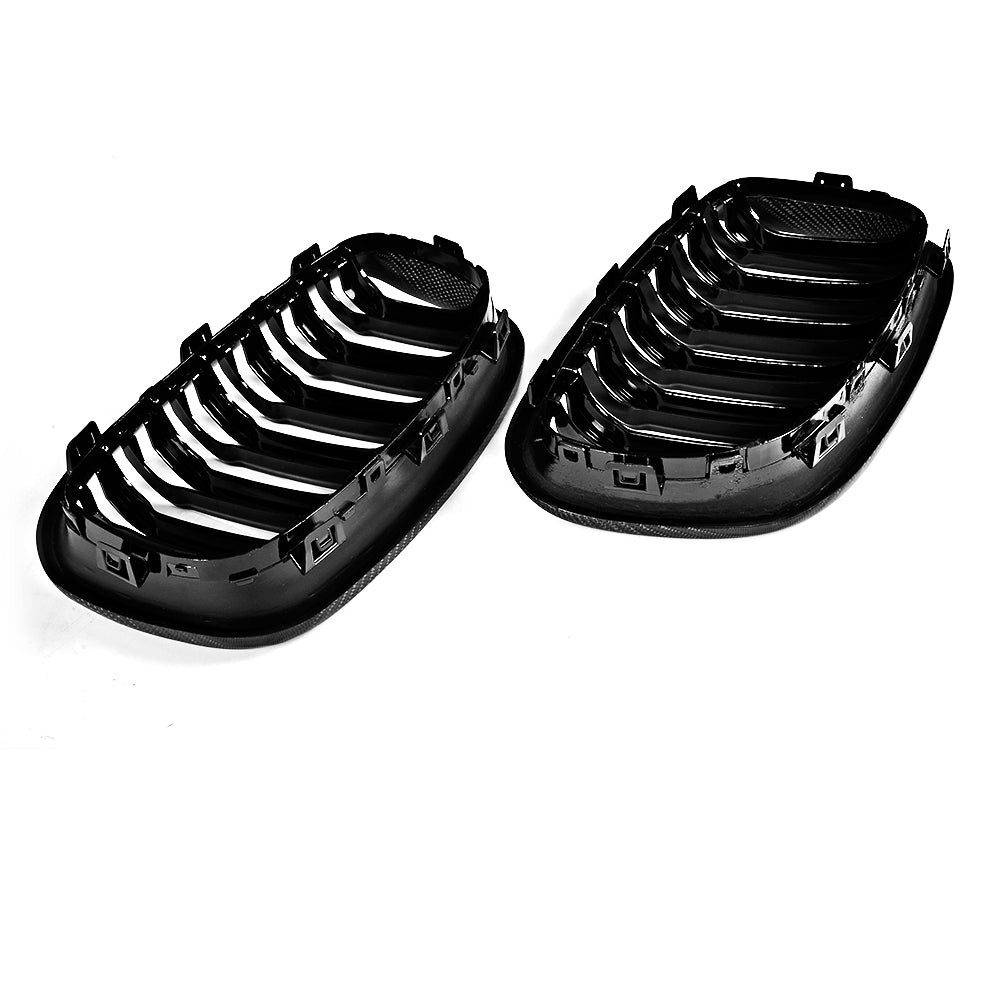 Gloss Dual Slat Carbon Fiber Front Grille for BMW 1 Series F20/F21 Pre-LCI (2011-2015)