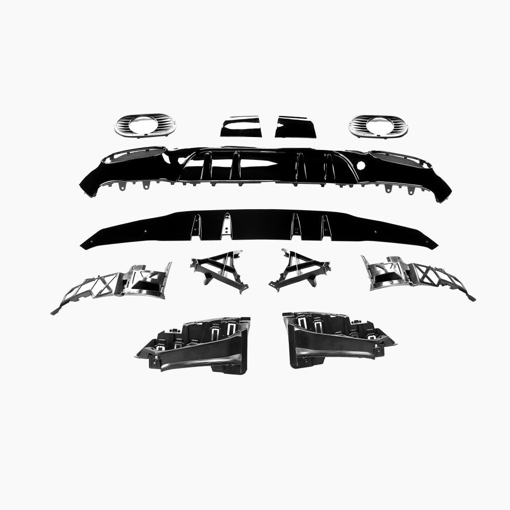 Gloss Black Rear Diffuser Diffuser for MERCEDES-BENZ A-Class W177 A35 AMG Hatchback (2018+) front view