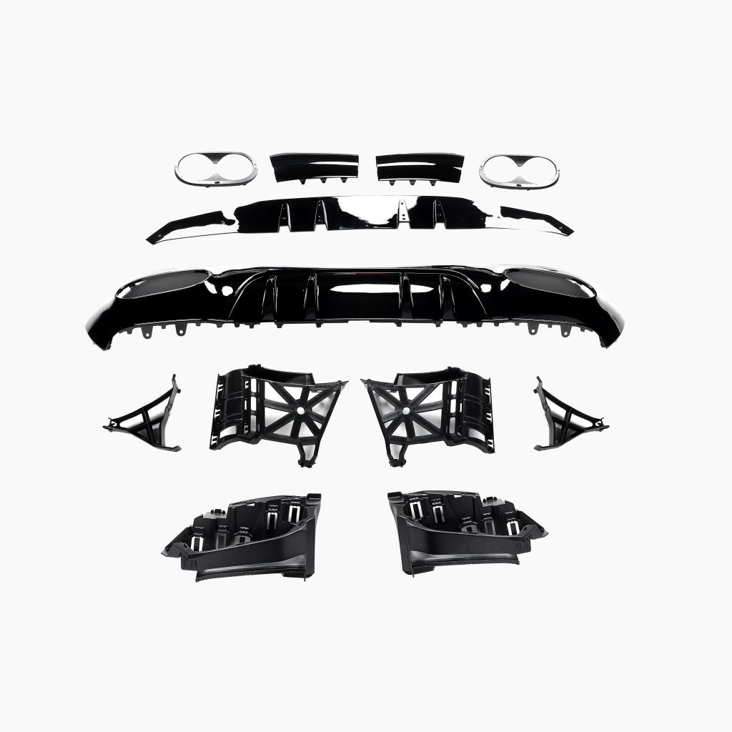 Gloss Black Rear Diffuser for MERCEDES-BENZ A45 AMG W177 Sedan front review