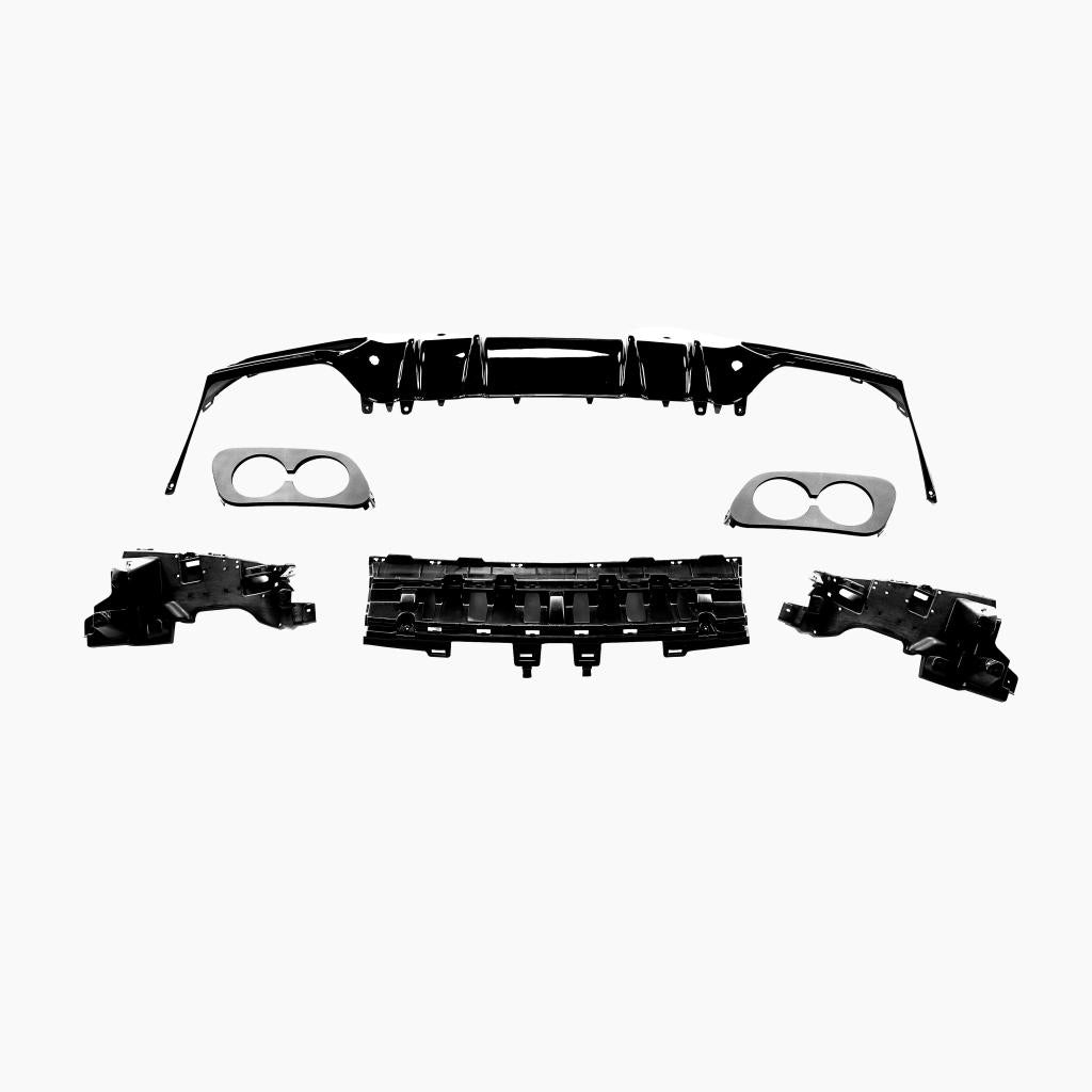Gloss Black Rear Diffuser for MERCEDES-BENZ C43 AMG W205 Coupe