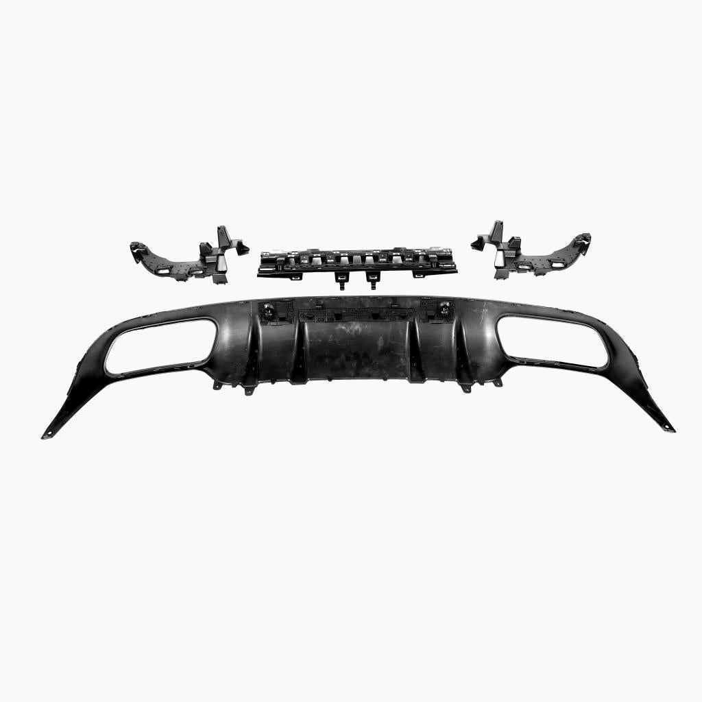 Gloss Black Rear Diffuser for MERCEDES-BENZ C63 AMG W205 Coupe (2015-2021) back view