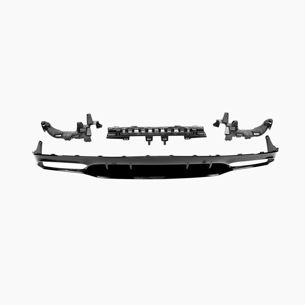Gloss Black Rear Diffuser for MERCEDES-BENZ C63 AMG W205 Coupe (2015-2021) reverse view