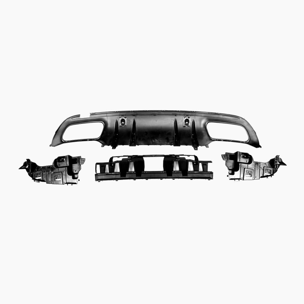 Gloss Black Rear Diffuser for MERCEDES-BENZ C63 AMG W205 Sedan Back view