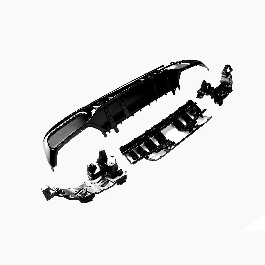 Gloss Black Rear Diffuser for MERCEDES-BENZ C63 AMG W205 Sedan Side view