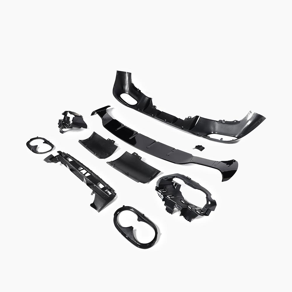 Gloss Black Rear Diffuser for MERCEDES-BENZ CLA 45 AMG C118 Wagon (2020+) back view