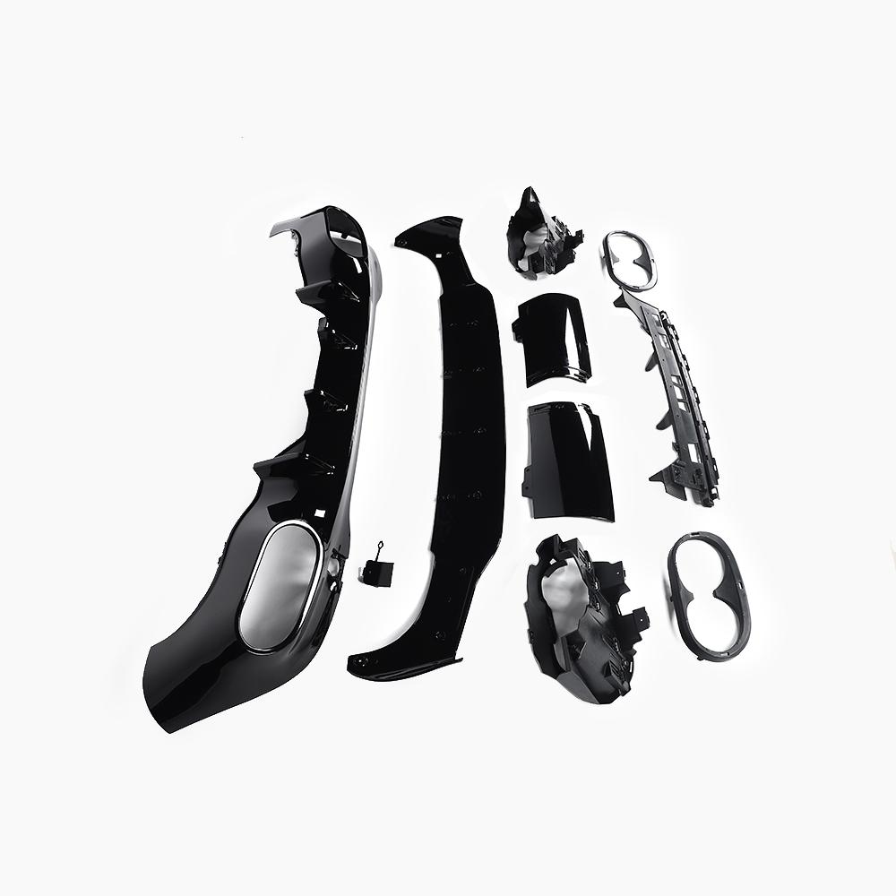 Gloss Black Rear Diffuser for MERCEDES-BENZ CLA 45 AMG C118 Wagon (2020+) side view