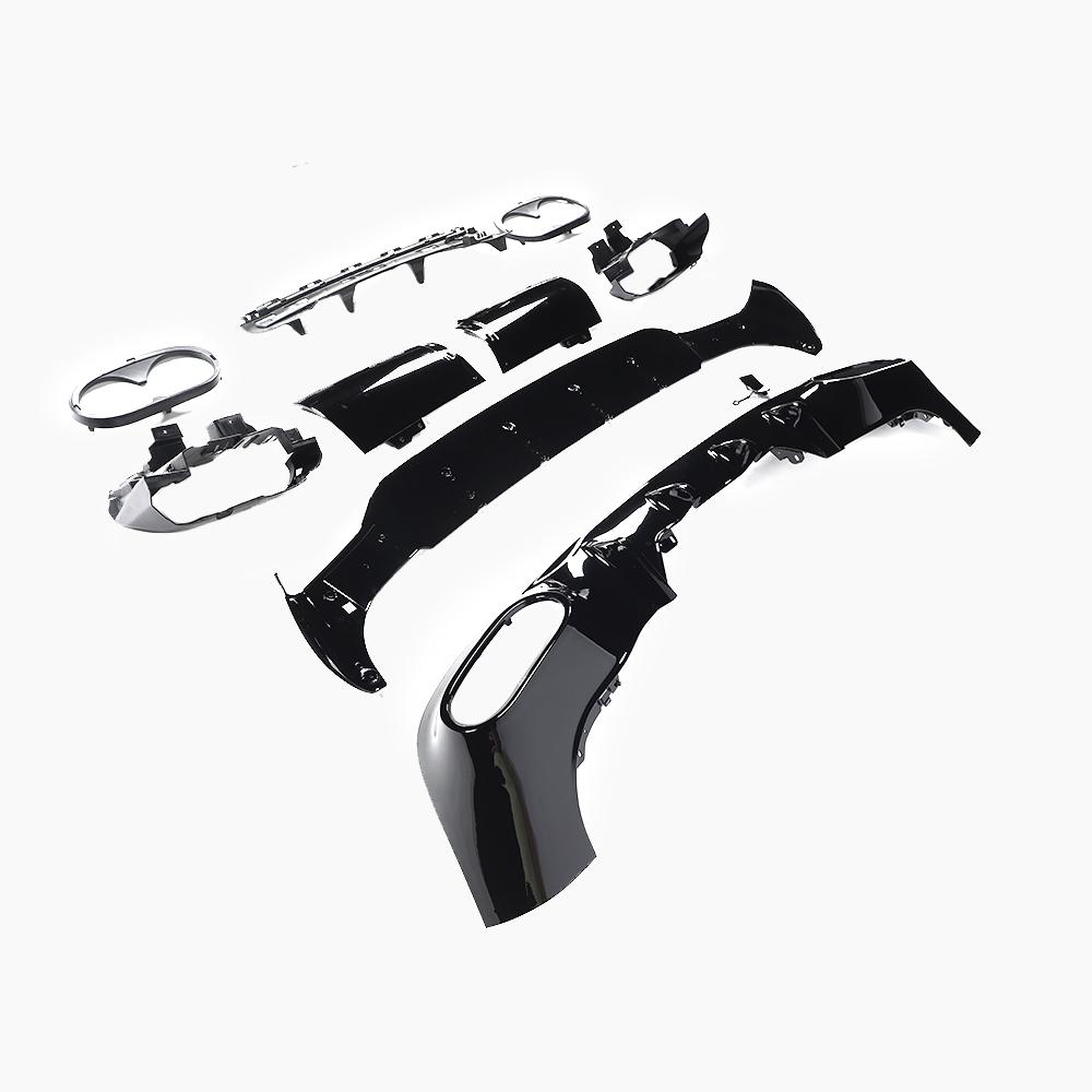 Gloss Black Rear Diffuser for MERCEDES-BENZ CLA 45 AMG C118 Wagon (2020+) side view