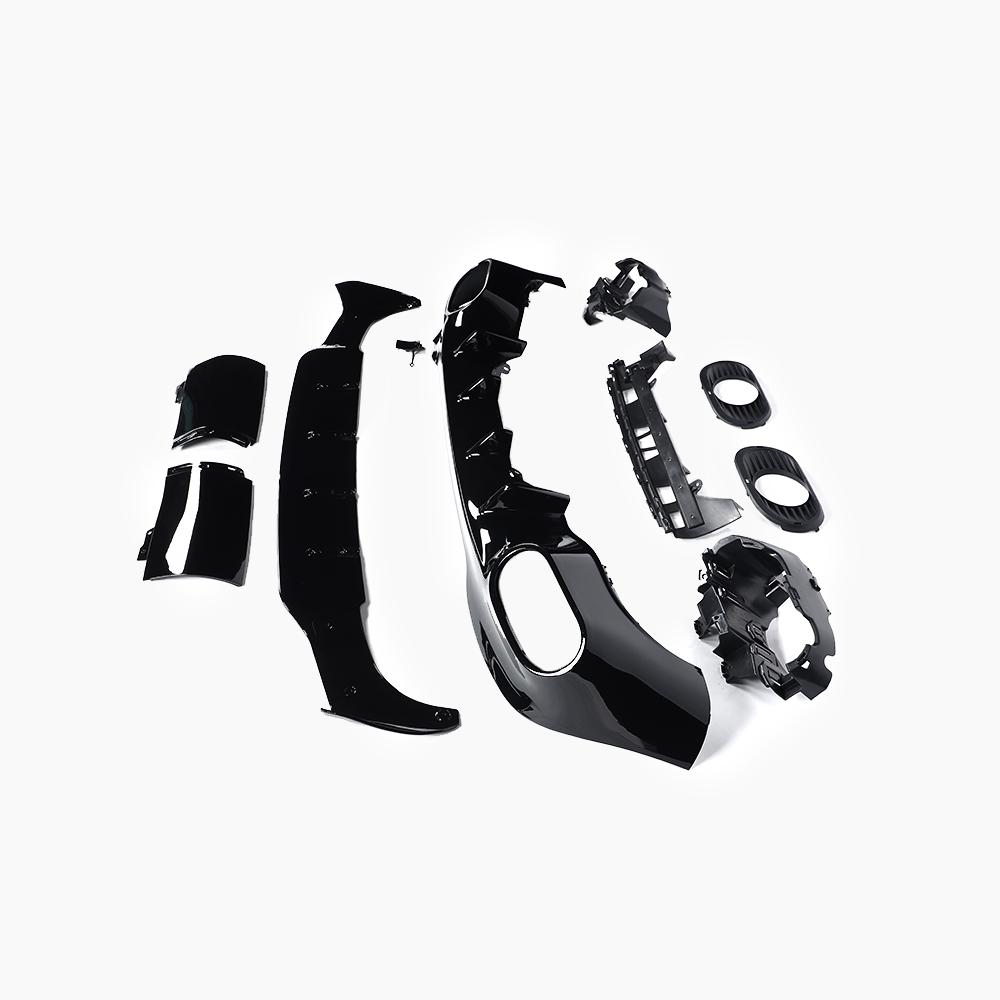 Gloss Black Rear Diffuser for MERCEDES-BENZ CLA C118 CLA35 AMG Wagon (2019+) side view