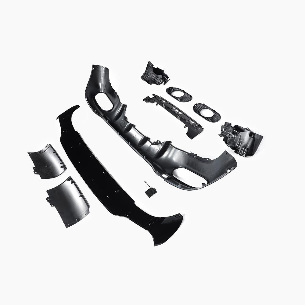 Gloss Black Rear Diffuser for MERCEDES-BENZ CLA C118 CLA35 AMG Wagon (2019+) back view