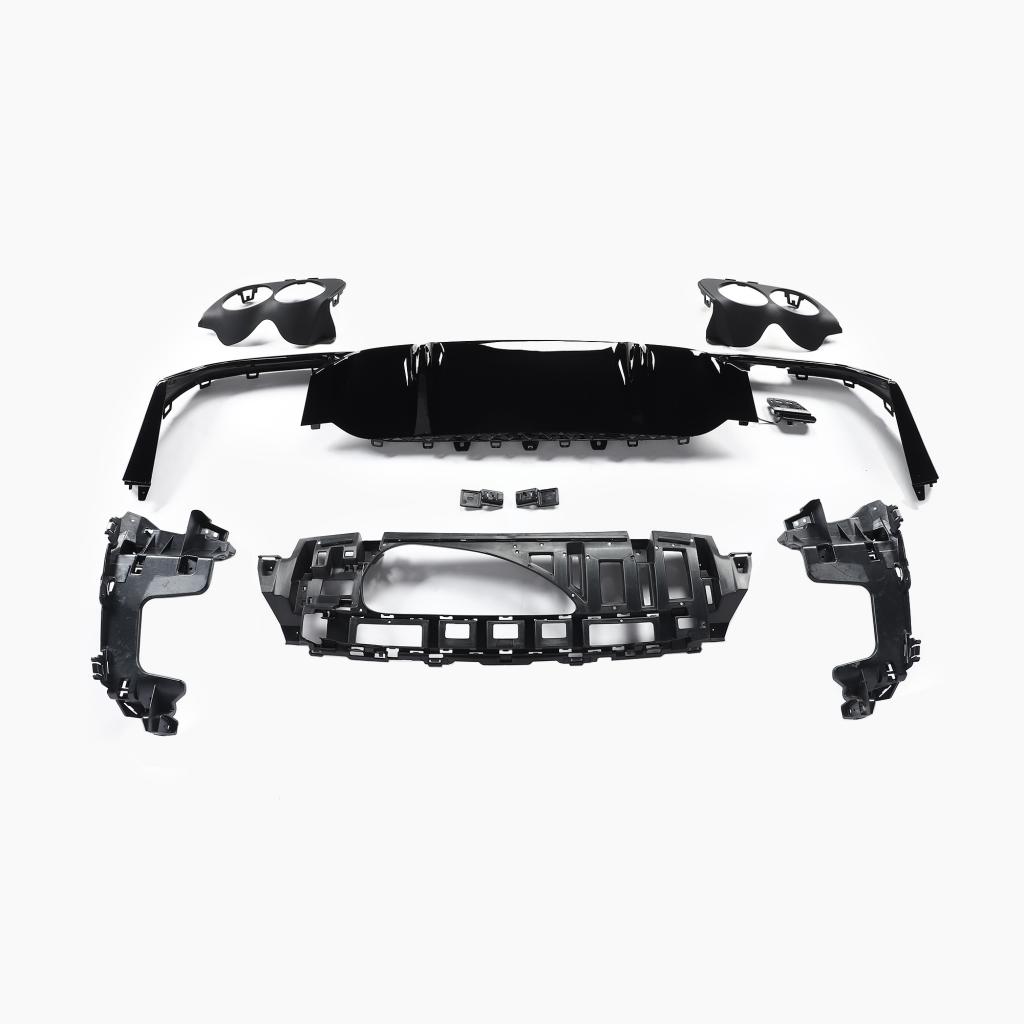 Gloss Black Rear Diffuser for MERCEDES-BENZ E-Class E53 GT W213 Sedan (2016-2023) front view