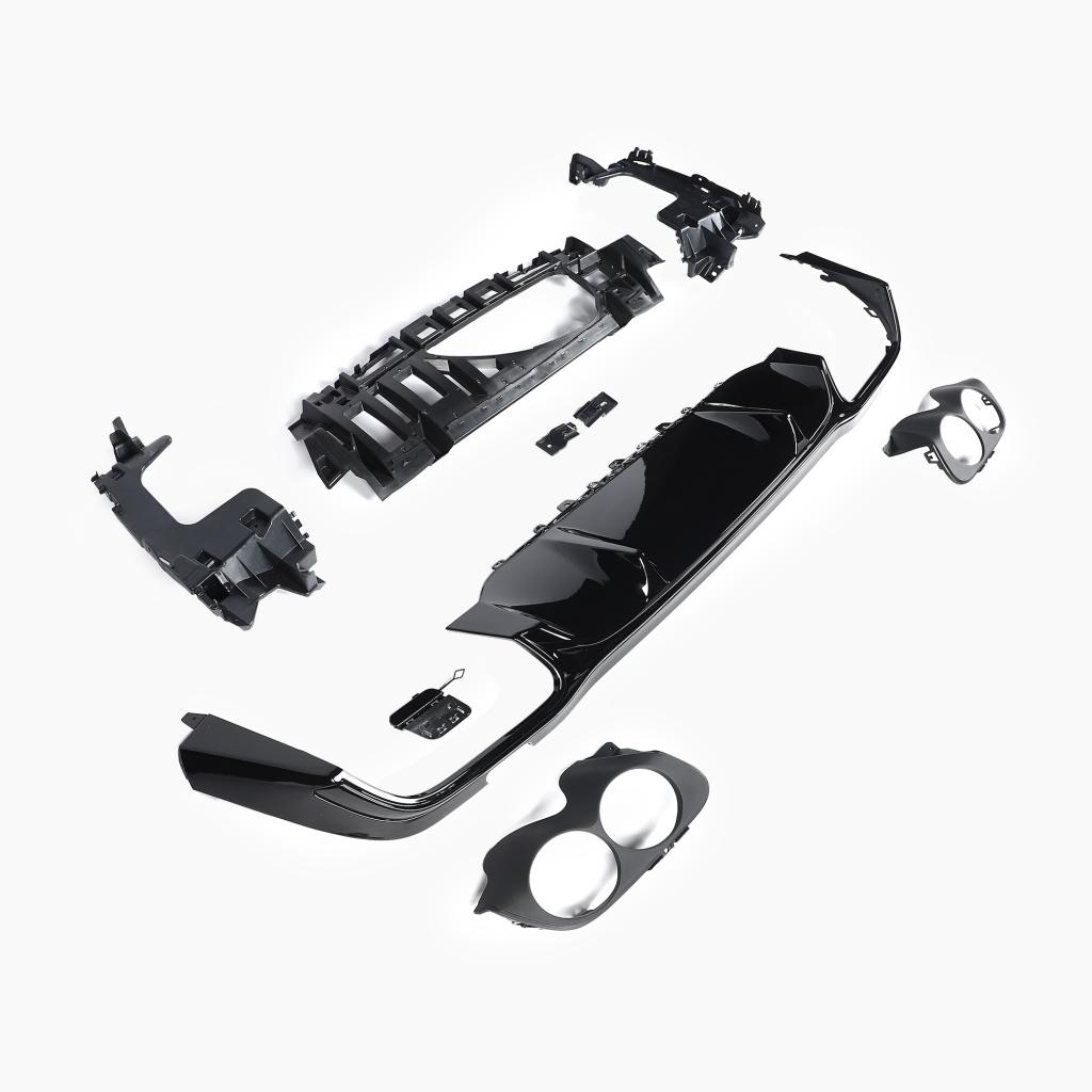 Gloss Black Rear Diffuser for MERCEDES-BENZ E-Class E53 GT W213 Sedan (2016-2023) side view