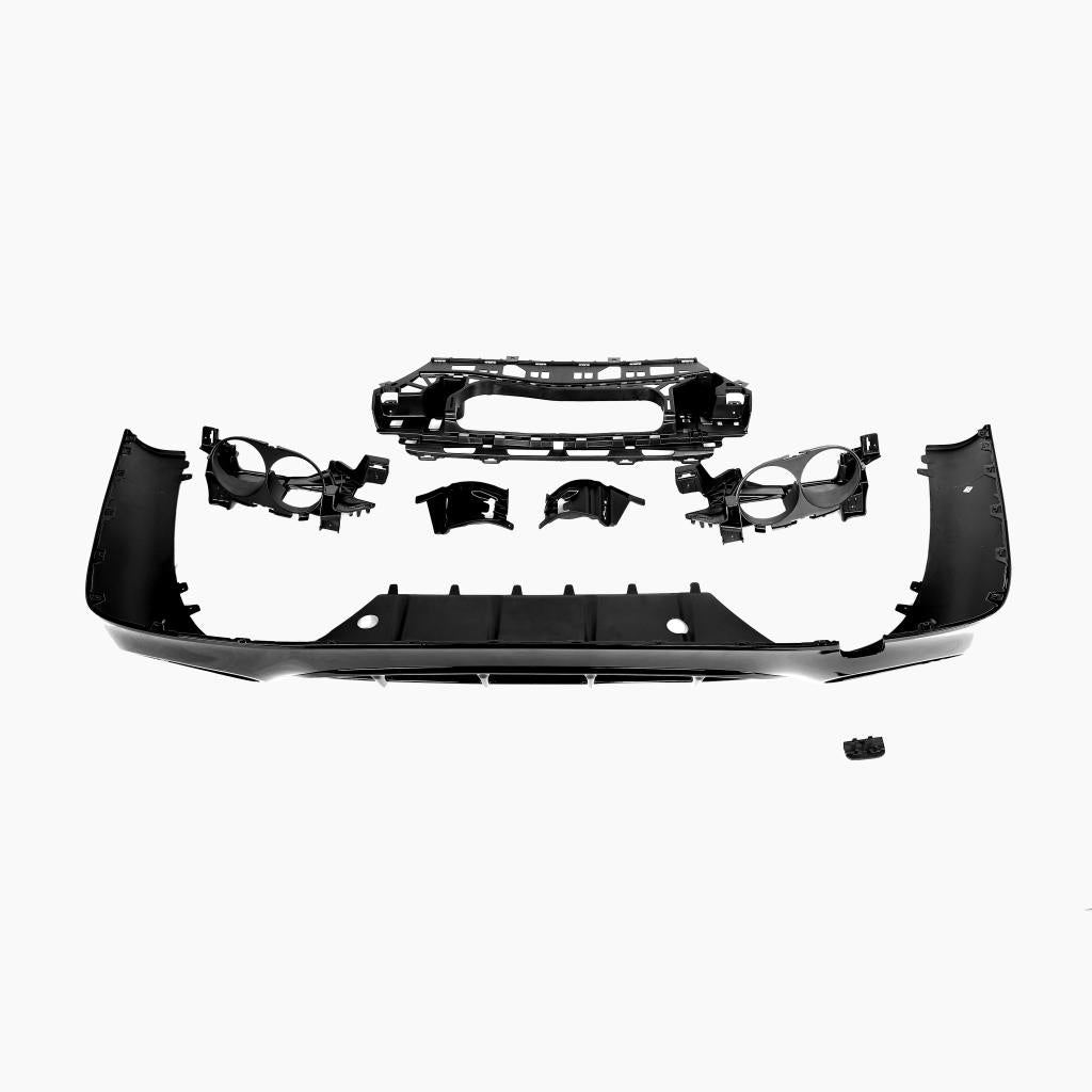 Gloss Black Rear Diffuser with Black Tail Pipe for MERCEDES-BENZ E-Class E53 W214 (2024+) back view