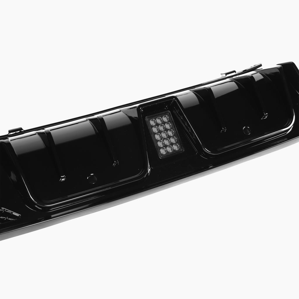 Gloss Black Rear Diffuser with LED for MERCEDES-BENZ AMG W205 Sedan (2015-2021) detail view